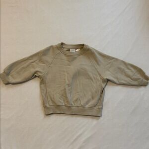Zara Kids Cream Tan Oversized Pullover Crewneck Size 3 Years